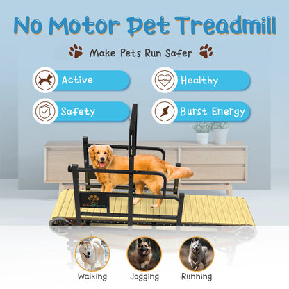 Dog Treadmill for Large and Medium Dogs, Dog Slatmill for Healthy & Fit Dog Life, Dog Treadmill for Indoor & Outdoor. Dog Treadmill for Dogs up to 220 Lb