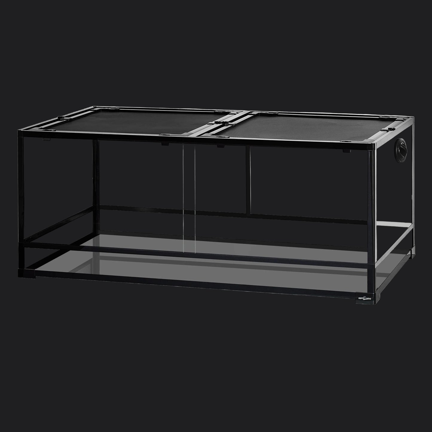 90Gallon Reptile Large Terrarium Upgrade Glass Front Opening Tank Sliding Door with Screen Ventilation Reptile Terrarium about 48" X 24" X 18"(Knock-Down)