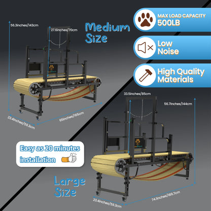 Dog Treadmill for Large and Medium Dogs, Dog Slatmill for Healthy & Fit Dog Life, Dog Treadmill for Indoor & Outdoor. Dog Treadmill for Dogs up to 220 Lb
